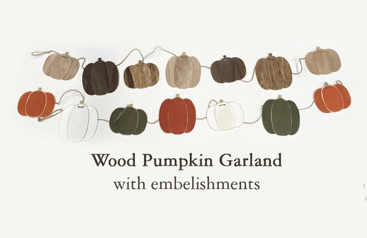 Pumpkin Fall Wood Garland