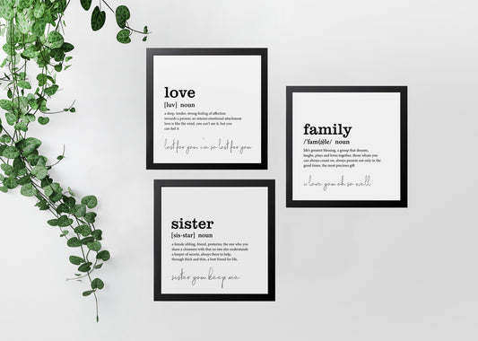 The Definition Series Multi Pack Minimalistic Framed Prints