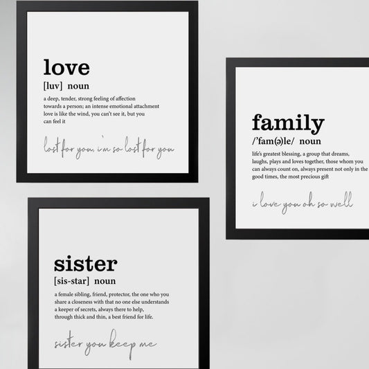 The Definition Series Multi Pack Minimalistic Framed Prints