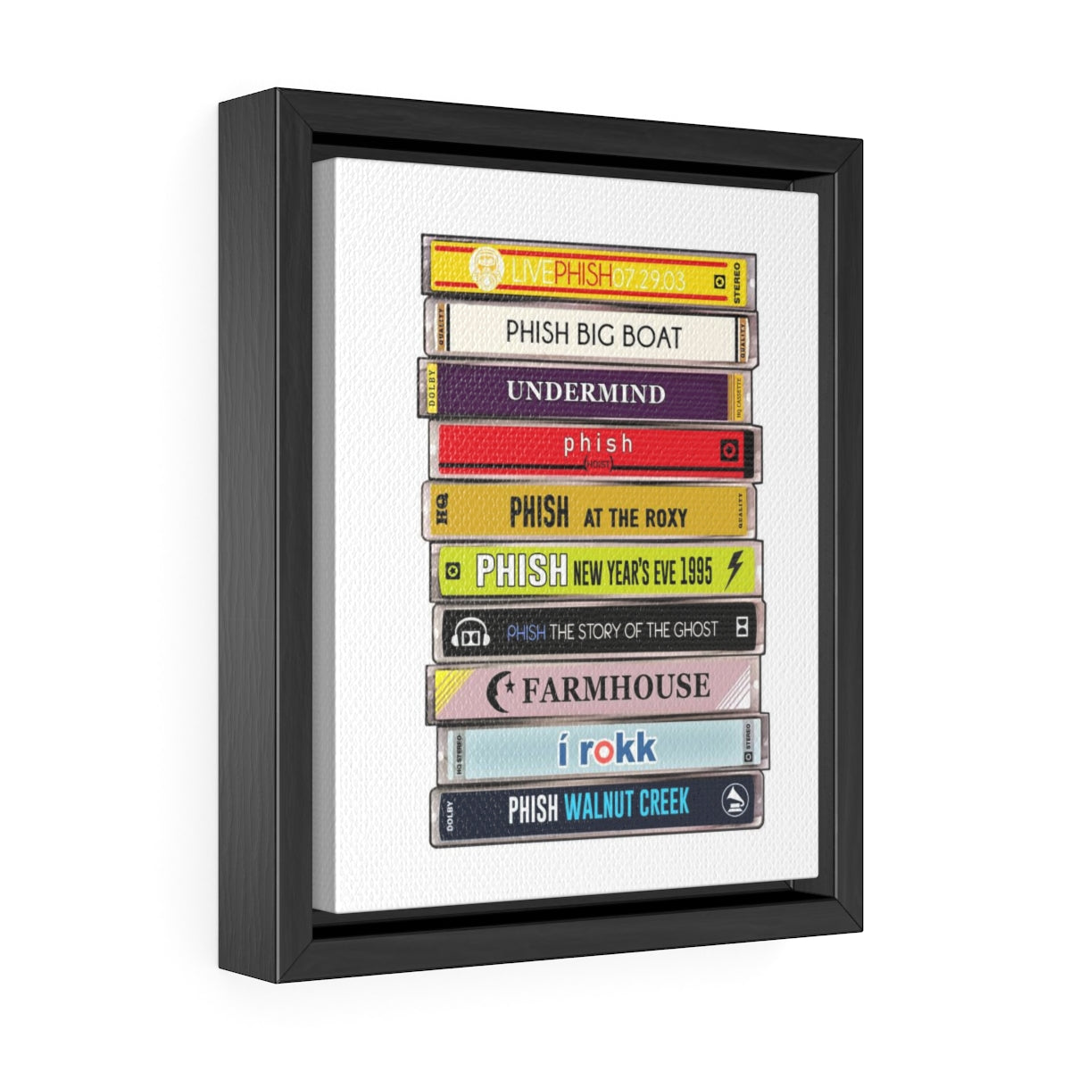 Retro Cassettes Phan Collection Gallery Wrapped Canvas Print
