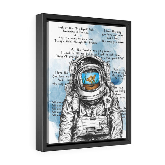 Big Eyed Fish Spaceman Mashup Gallery Wrapped Canvas Print