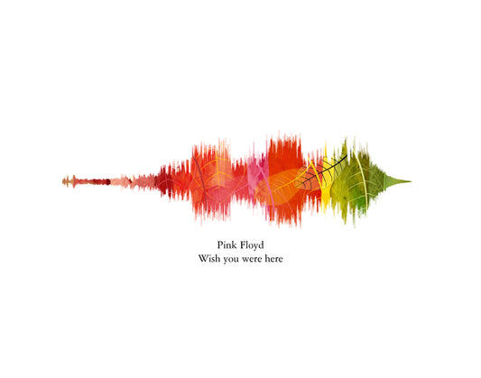 Leaves of Autumn Custom Watercolor Soundwave Art