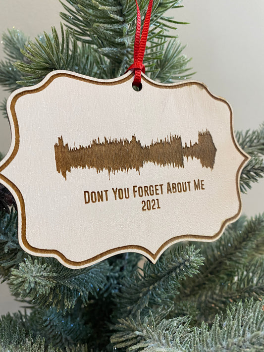 Personalized Wavelengths 2021 Wood Ornament