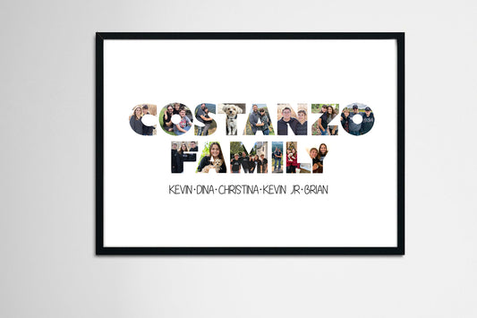 Family Name Collogue Custom Art Print