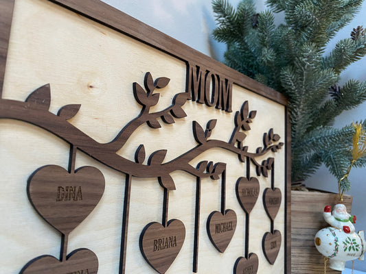 Family Tree Personalized Wood Wall Art