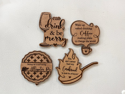 Wooden Fridge Magnets Kitchen Series
