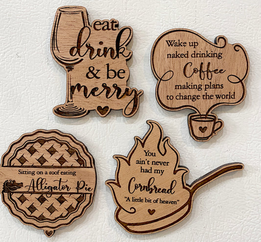 Wooden Fridge Magnets Kitchen Series
