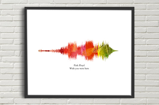 Leaves of Autumn Custom Watercolor Soundwave Art