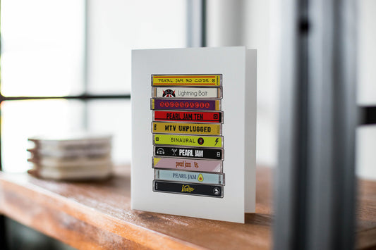 Vintage Tapes Pearl Jam Greeting Card