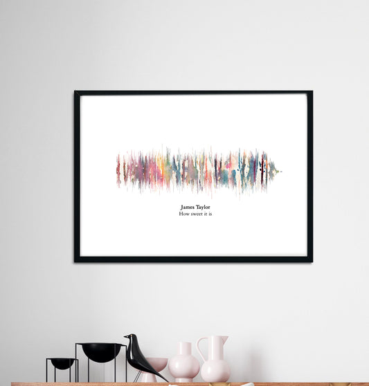 Waterfall DesignCustom Soundwave Watercolor Art