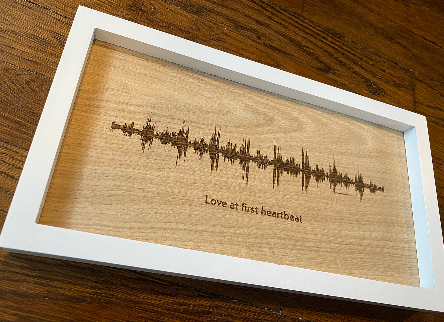 Love At Frist Heartbeat. Baby's Sonogram Heartbeat Sound Wave Art