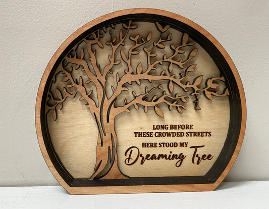 Dreaming Tree Table Top wood art LARGE