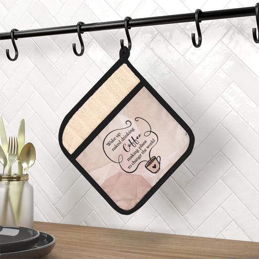 Sipping Coffee Potholder