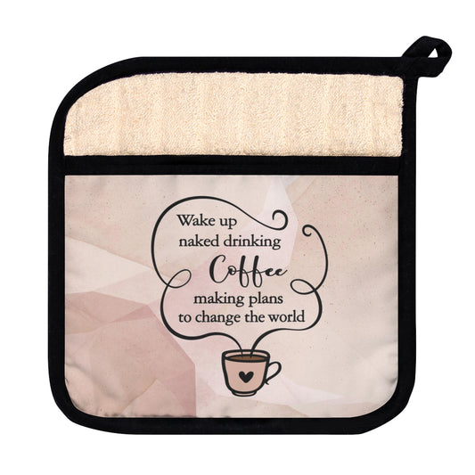 Sipping Coffee Potholder