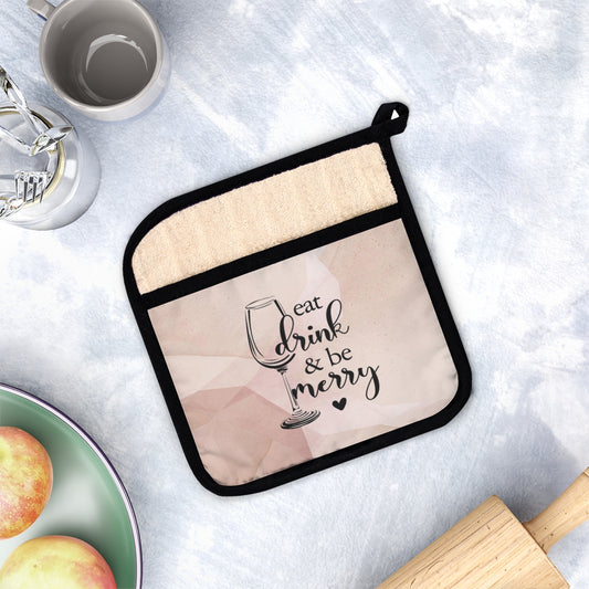 Eat, Drink And Be Merry Potholder