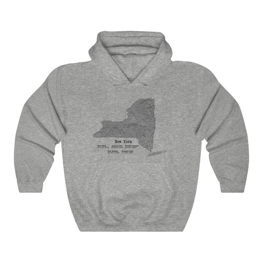 New York Mountain Stats Hoodie