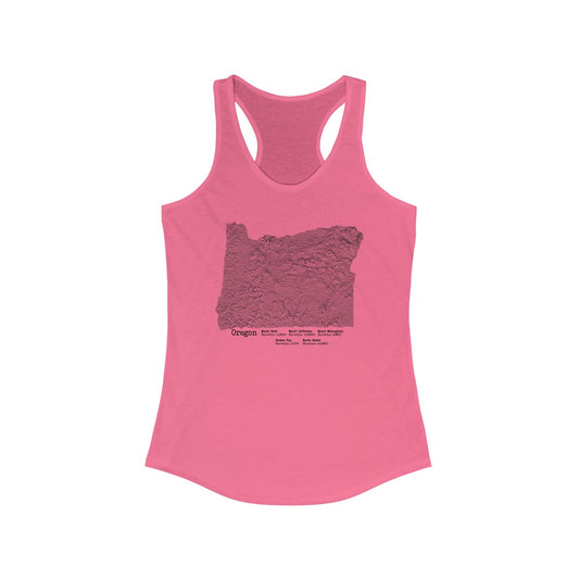 Oregon Mountains Stats Tank Top