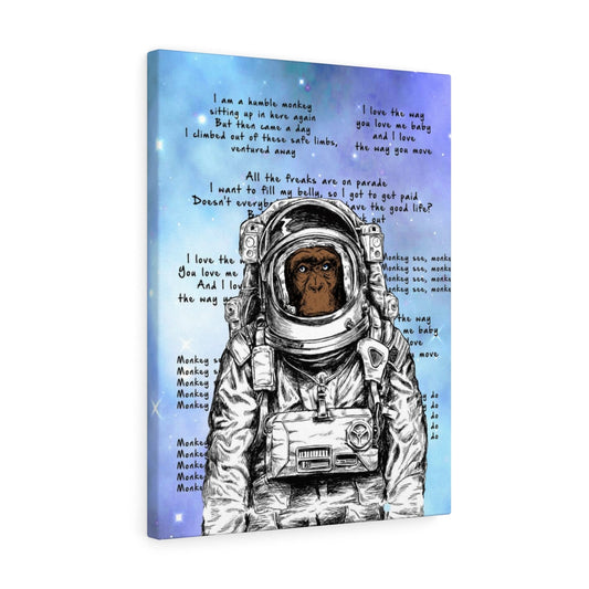Proudest Monkey Spaceman Mashup Gallery Wrapped Canvas Print