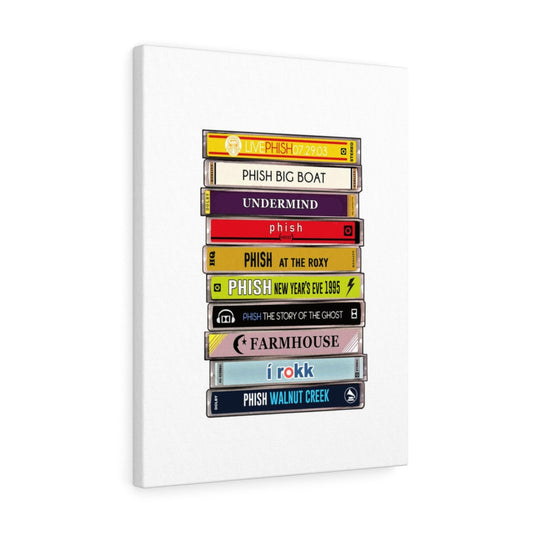 Retro Cassettes Phan Collection Gallery Wrapped Canvas Print