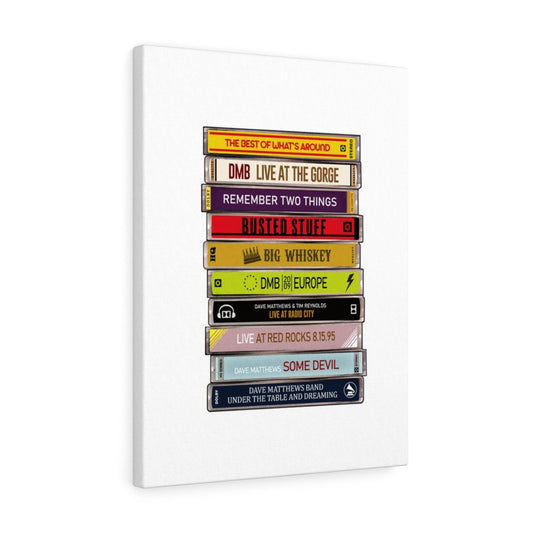 Retro Cassettes Collection DMB Gallery Wrapped Canvas Print