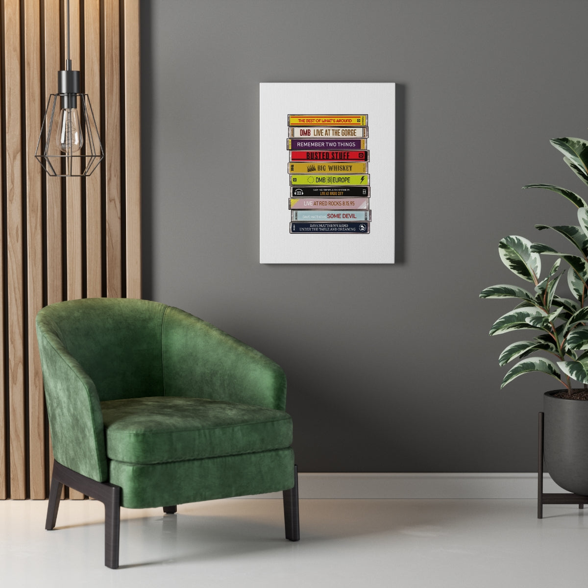 Retro Cassettes Collection DMB Gallery Wrapped Canvas Print