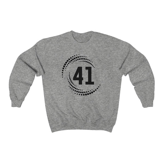 #41 Dot Swirl Design Crew Neck Sweatshirt