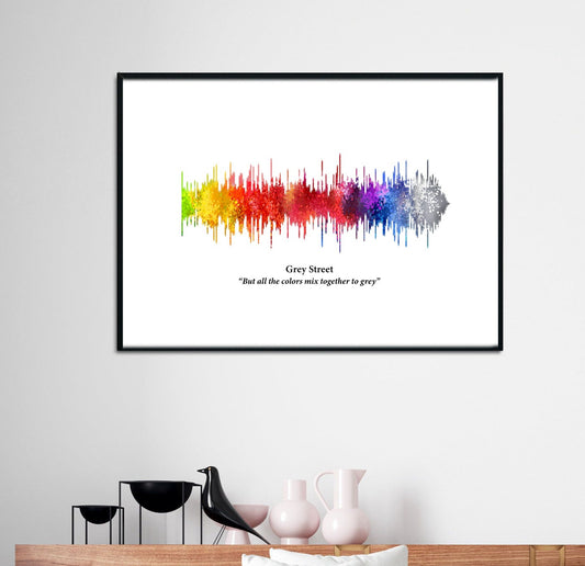 Grey Street Inspired Soundwave Watercolor Art