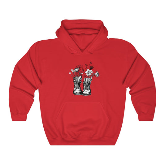 Boots With Flowers Hoodie