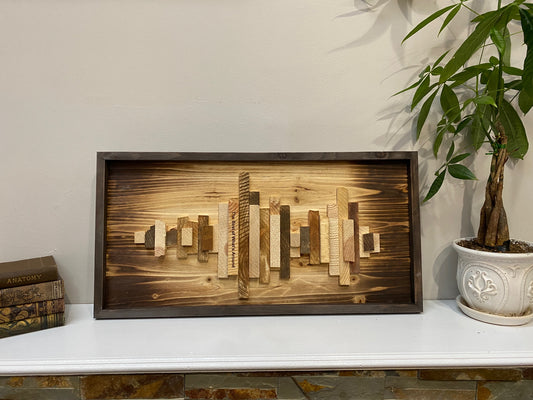 Industrial style 3D Sound Wave Art