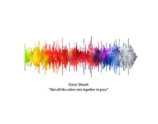 Grey Street Inspired Soundwave Watercolor Art