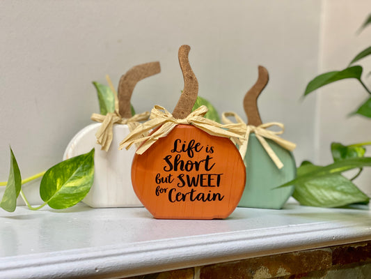 Wood Pumpkins Set Of 3 Table Top