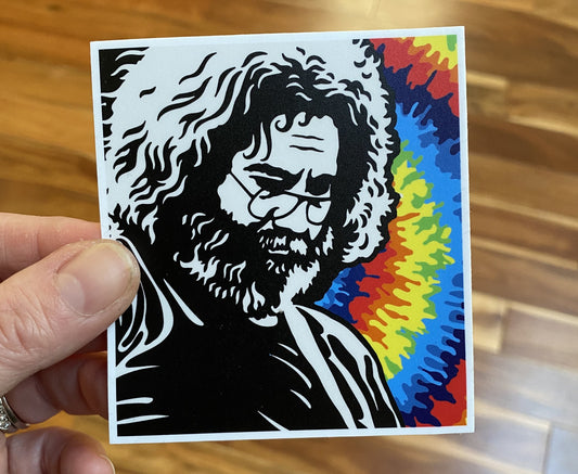 Jerry Garcia Adstract Vinyl Sticker