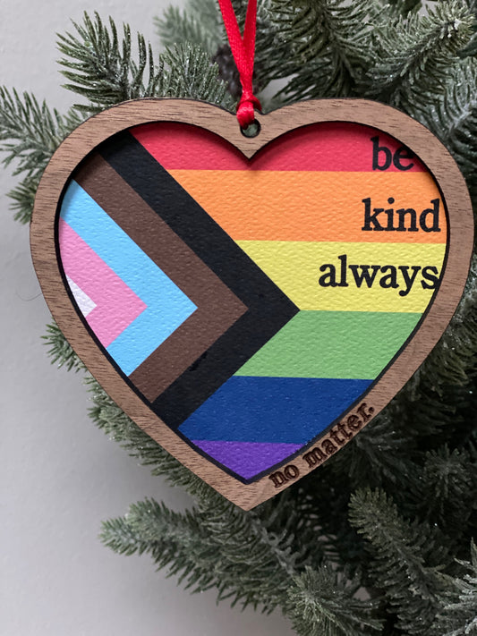 Be Kind Pride Wood & Print
