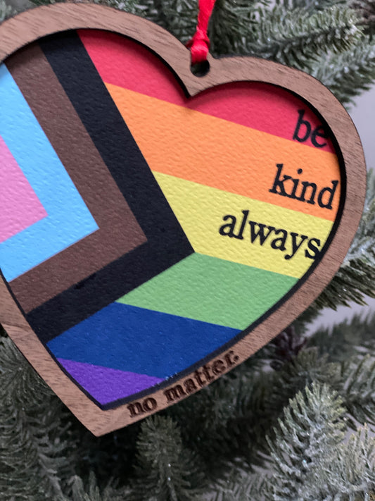 Be Kind Pride Wood & Print