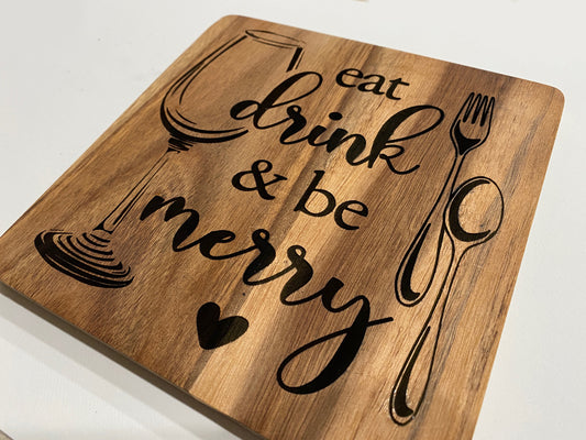 Eat Drink and Be Merry Trivet (Hot Plate)