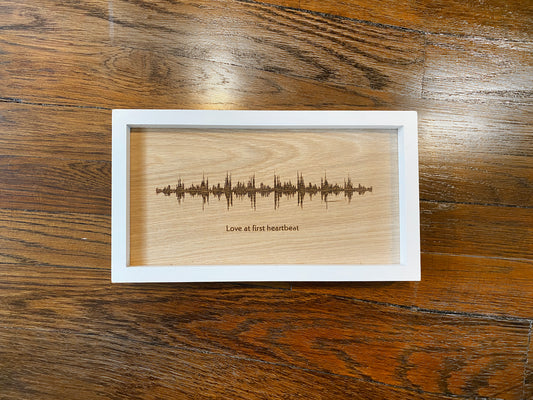 Love At Frist Heartbeat. Baby's Sonogram Heartbeat Sound Wave Art