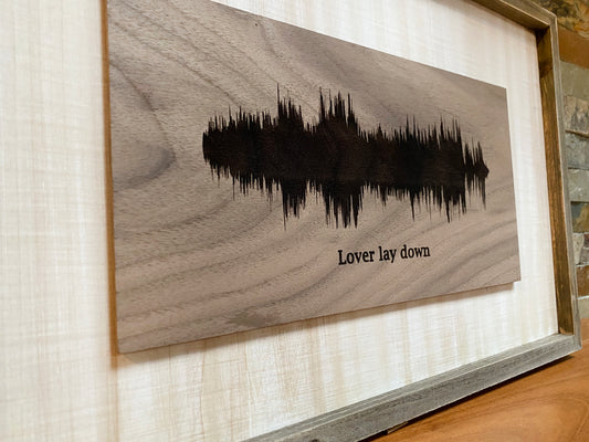 Build Your Own, Custom Wood Framed Sound Wave Art
