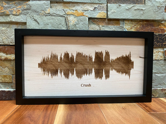 Wood Engraved D. Matthews Sound Waves, Wall Art