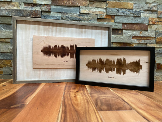 Wood Engraved D. Matthews Sound Waves, Wall Art