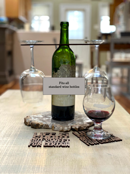 Wine Caddy And Custom Coasters