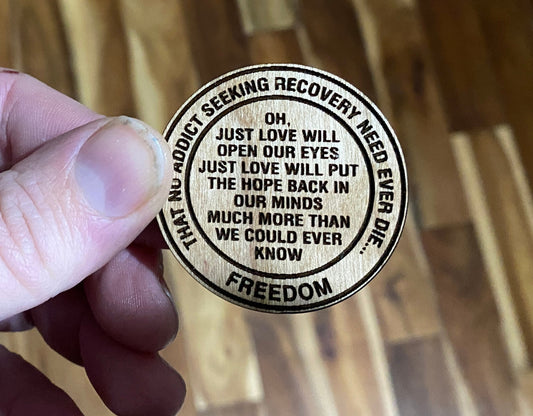 Custom Cherry Wood NA Anniversary Medallion For