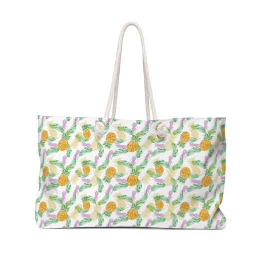 Pineapple Grass Bracelets White Beach Bag