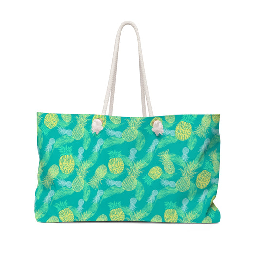 Pineapple Grass Bracelets Green Beach Bag