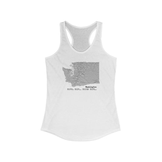 Washington State Mountains Stats Tank Top