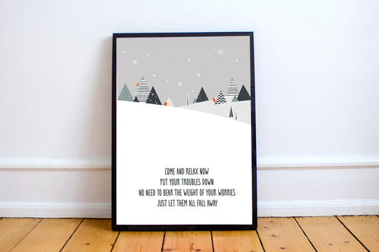 Come & Relax Now Christmas Print