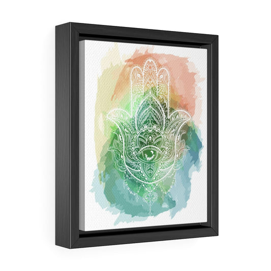 Watercolor Hamsa Gallery Wrapped Canvas Print