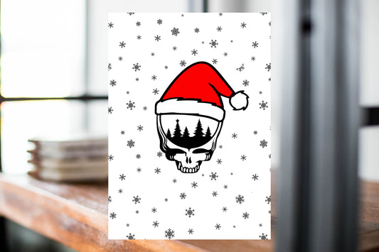 Santa hat Steelie 5x7 Holiday Card Bundle 6 Pack