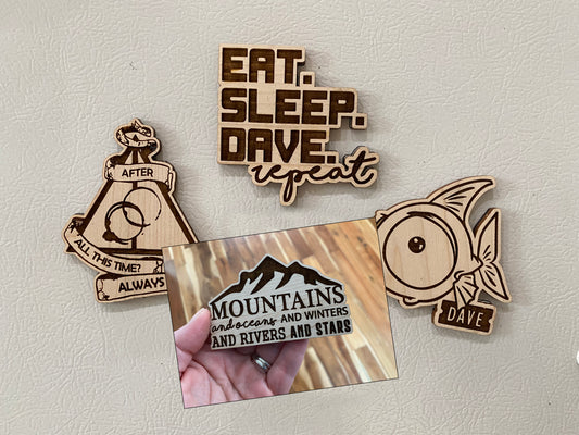 Wooden Fridge Magnets