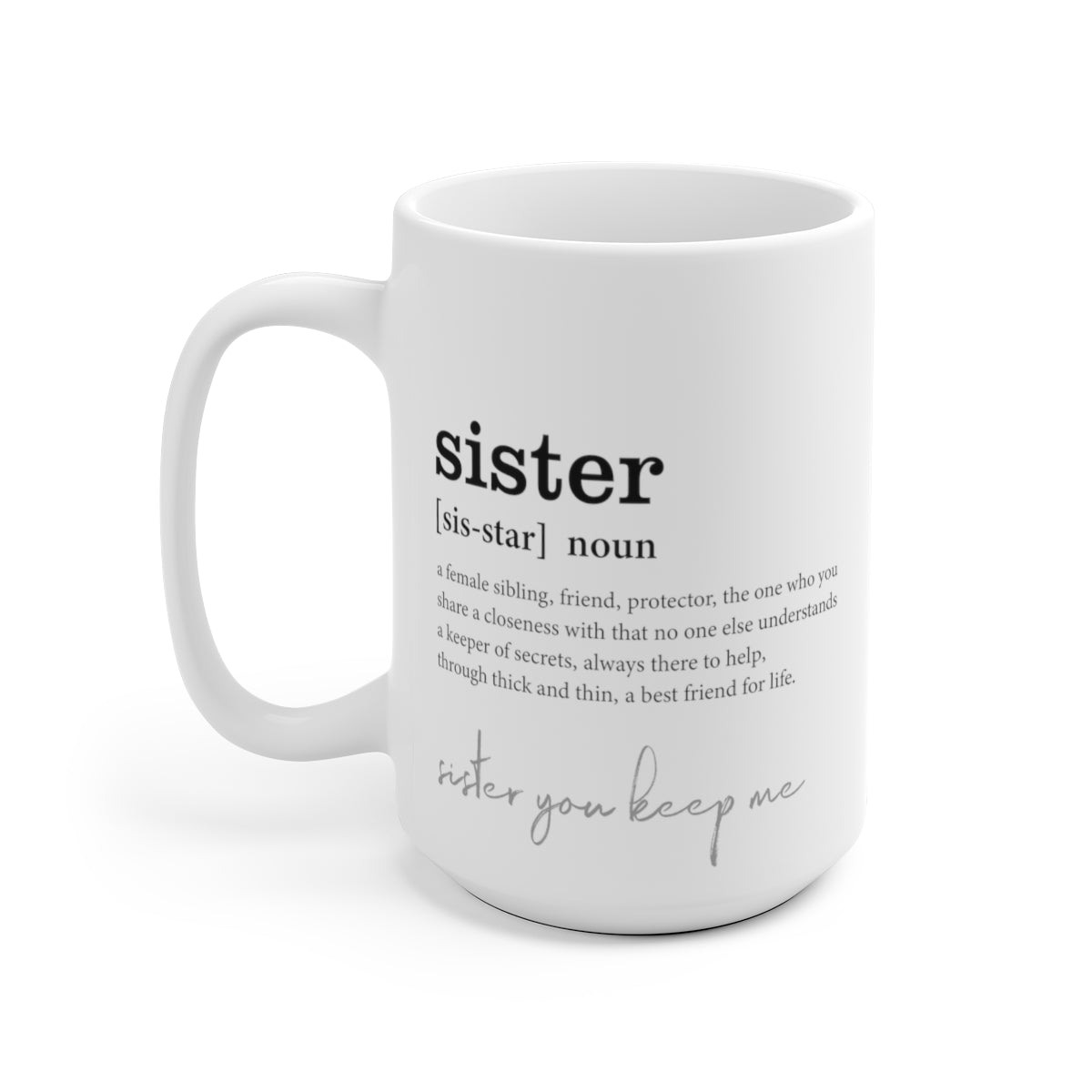 Sister Definition double sided mug