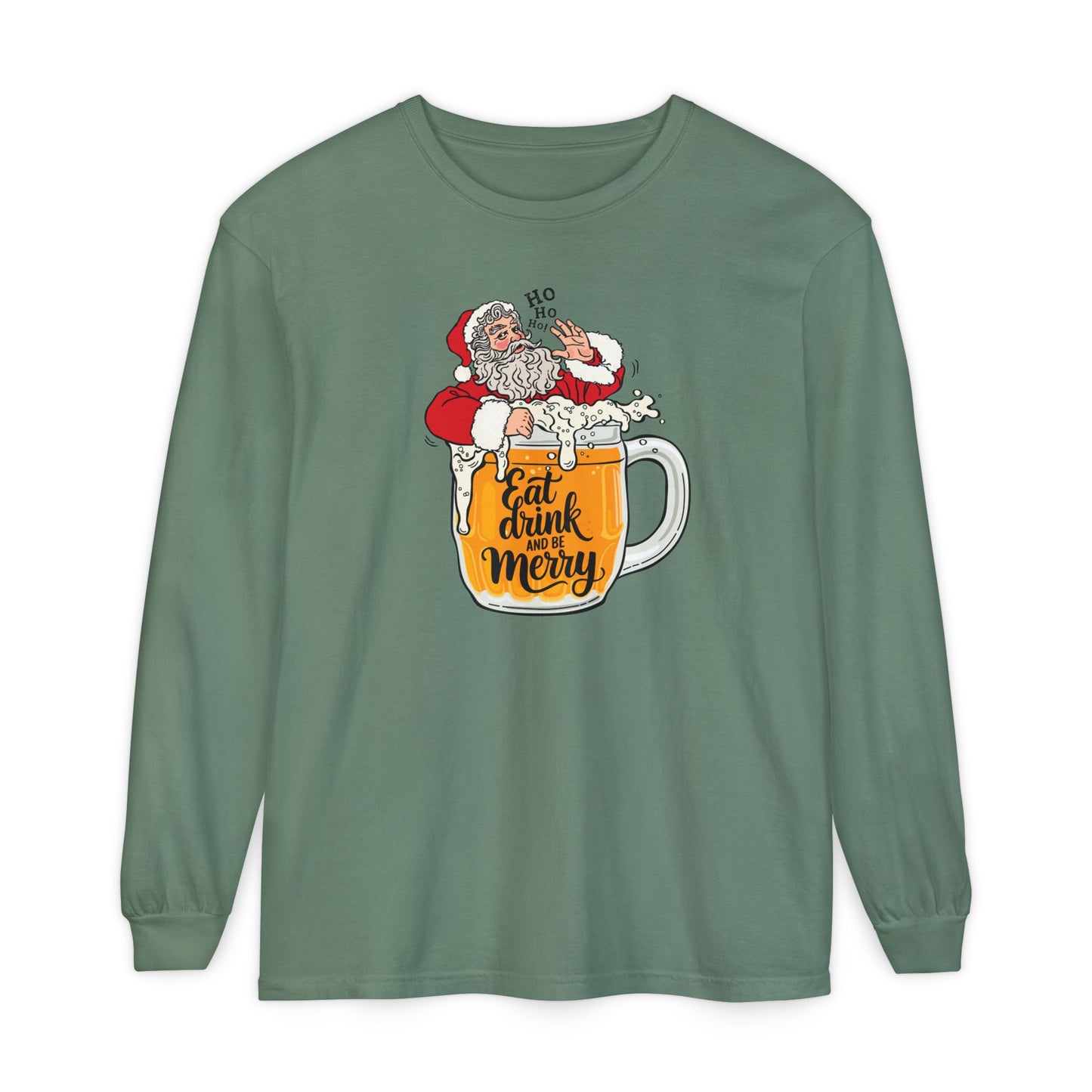 Eat Drink Santa Long Sleeve Tee
